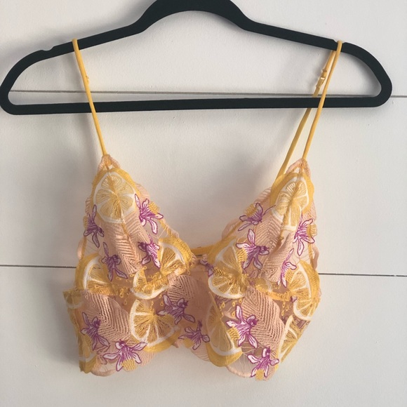& other stories tropical lace bralette